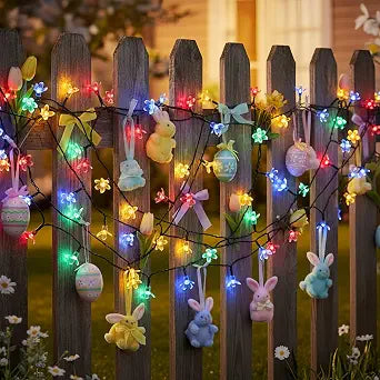 Multicolor Sakura Novelty String Lights, 33' 100 LED 8 Modes USB Powered