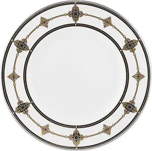 Lenox Vintage Jewel Platinum Banded Bone China Accent Plate 9", White -
