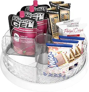 Simple Houseware 12-Inch Lazy Susan Turntable w/Removable Bins & Dividers