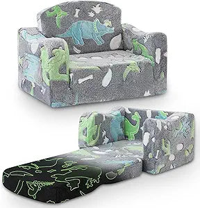 aodisman Thick Comfy Kids Chair and Couch,Foldable Plush Sofa with Pocket