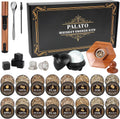 27Pcs Whiskey Smoker Kit with Torch- 16 Wood Chips,Ice Ball Molds, Cocktail Smoker Infuser Kit, Old Fashioned Drink Smoker Kit, Birthday Bourbon Whiskey Gifts for Husband,Men,Dad(No Butane)