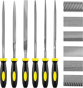 6-Piece Metal Needle File Set - Hardened Alloy Steel