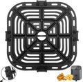 Air Fryer Grill Pan for COSORI Air Fryer Pro LE 5 Qt, Non-Stick 8.26â€™â€™*8.26â€™â€™Square Air Fryer Rack Replacement Parts Accessories Grill Plate Crisper Plate Tray with Rubber Bumpers, Dishwasher Safe