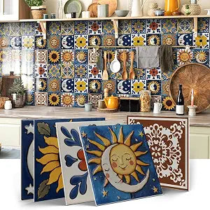 VICCI 24 Pcs Peel and Stick Backsplash Tiles, 5.9x5.9 Vinyl Wall Stickers