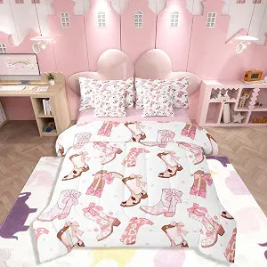 Feelyou Cowgirl Western Comforter Set with Sheets 7Pcs Twin Size for Boys