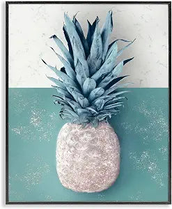 Tropical Pineapple Fruit Rustic, 16 x 20 Inch Framed Gicle Print