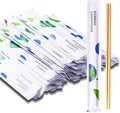 VIWIK 50 Pairs Bamboo Chopsticks, Individually Wrapped Reusable & Disposable Natural Bamboo Chop sticks, Smooth-Finish Bamboo Chopsticks, Splinter-Free, 9 Inch