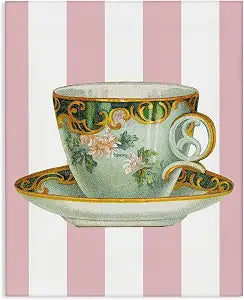 Stupell Industries Elegant Teacup Vintage, 16 x 20 Inch Canvas Wall Art