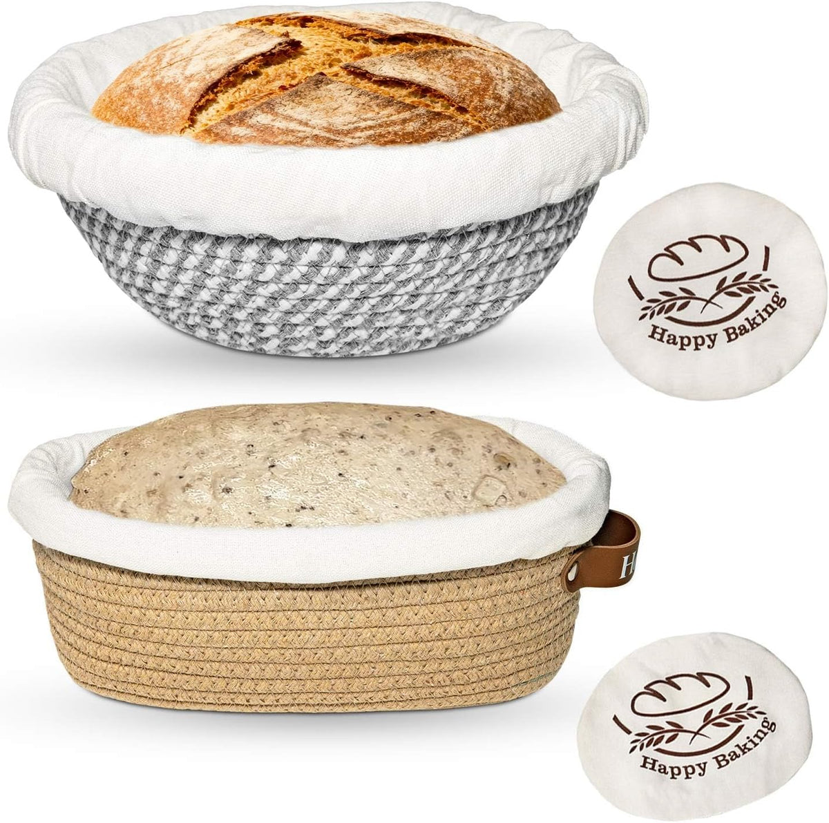 Banneton Bread Proofing Basket Sourdough Basket Cotton Rope Bread Baskets