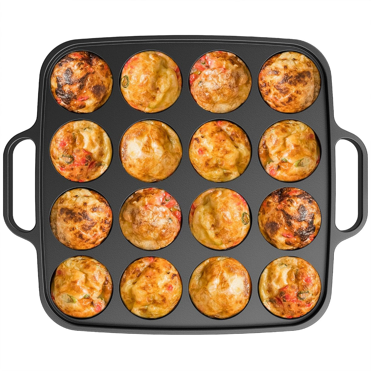 Otafuku Takoyaki Plate, Cast Iron Japanese Grill (16 Holes)