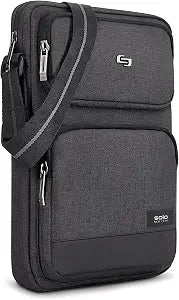 Solo New York Universal Tablet Sling Bag for Women & Men - Crossbody Bag for Travel, Walking, & Hiking, Adjustable Shoulder Strap, Front Zippered Pocket, Fits 12.9" Tablets - Ludlow, Grey