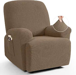 TAOCOCO Stretch Recliner Chair Covers 4 Piece, Khaki