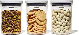 OXO Good Grips Mini Round POP Canisters - 3 Piece Set, 0.6 Qt