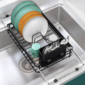 TOOLF Sink Small Dish Drying Rack with Utensil Holder for RV, Apartment