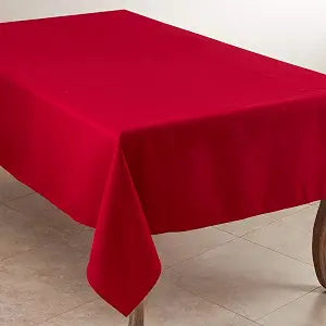 SARO LIFESTYLE Collection Casual Design Everyday Tablecloth, 65" x 84", Red