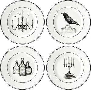 Lenox Vintage Halloween Porcelain Dessert Plates, Set of 4