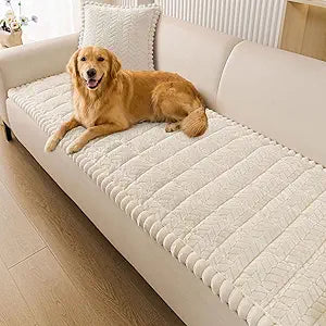 Smiry Couch Cover for Dogs, Non Slip Fuzzy Pet Sofa Covers Washable