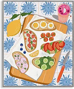 Delicious Toasts Florals Kitchen, 16 x 20 Inch Framed Gicle Print