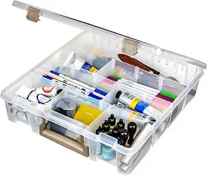 ArtBin Super Satchel Craft Organizer with Removable Dividers, Clear