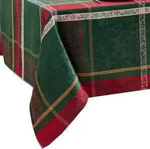 Threadmade Merry and Festive Jacquard Tablecloth, Multicolor - 60"W x 84"L