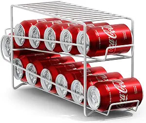 Sorbus Soda Can Dispenser Rack for Fridge, Holds 12 Cans (1 Pack, White)