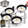 Eggssentials Egg Poacher Insert Stainless Steel Poached Egg Cooker Eggs Poaching Cup PFOA Free Egg Poachers Nonstick, 7.25" Rack Compatible with Current Cookware, Skillets & Instant Pots