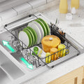 Simple Trending Expandable Dish Drying Rack in Sink, Black