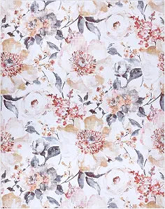 Gertmenian Indoor Boho Area Rug - 5x7 Standard, Non Slip, Super Strong, Ideal for High Traffic Areas in Bedroom, Living Room, Kitchen - Ivory, Taupe, 28618