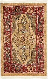 Unique Loom Sahand Collection Area Rug - Arsaces (2' 2" x 3' 1" Rectangle, Tan/ Light Blue)