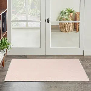 Nourison Textured Home Ivory Rose 2'2" x 3'9" Area Rug - Easy Clean, Non Shedding, Bed Room, Living Room, Dining Room, Kitchen (2' x 4')