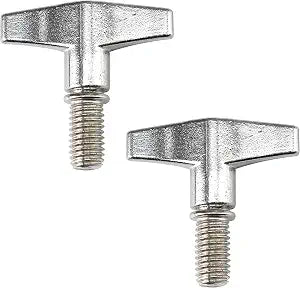 Pack of 2 Drum Set Hardware Guard Parts, M6x15mm Cymbal Stand Wing Nuts Screw Replacement Kit for Drummer, High-Graded Zinc Alloy Repairing Tool Percussion Instrument Accessories