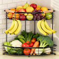 Fruit Basket for Kitchen Corner: Space-Saving 2-Tier