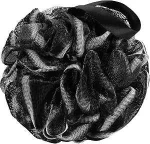 Urbanstrive Shower Bath Sponge XL 75g Soft Shower Loofahs Balls for Body Wash Men Women Bathroom Accessories, 1 Pack, Black