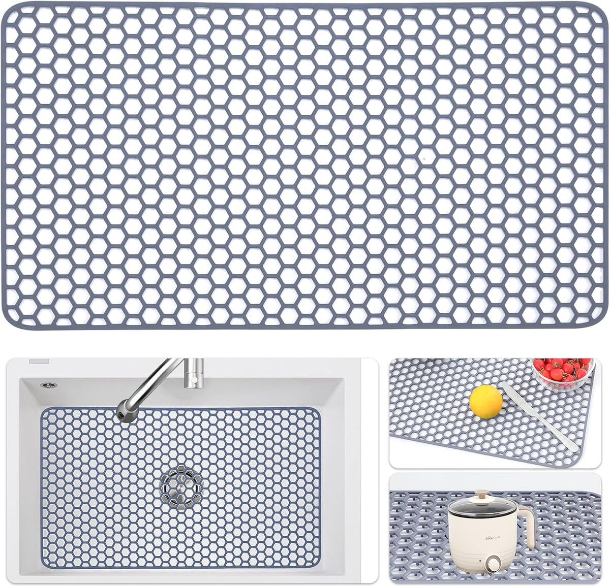 Bestjing Silicone Sink Protectors for Kitchen Sink-26"x 14", Universal