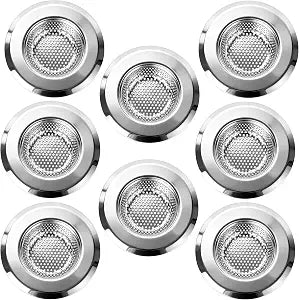 20PCS Shower Drain Hair Catcher, 3.54 Kitchen Sink Drain Strainer, Wash Basin Filter Stainless Steel Bathtub Drain Cover Hair Stopper, Anti-Clog Bathroom Sink Strainer (3.54" Top & 2.2" Basket)