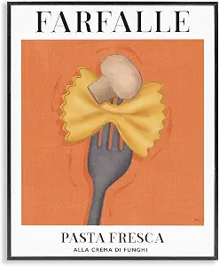 Vintage Farfalle Fork Still Life, 16 x 20 Inch Framed Gicle Print