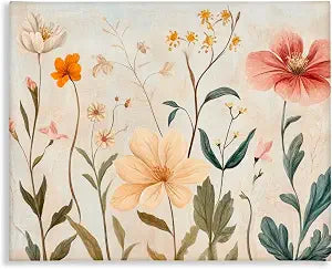 Stupell Industries Faint Florals Foliage, 16 x 20 Inch Canvas Wall Art