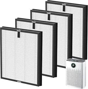4 Pack HAP603 Replacement Filter for ECOSELF HAP603 / HAP603WF Air Purifier