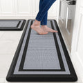 2PCS Kitchen Rugs Cushioned Anti-Fatigue Kitchen Mats Comfort Standing Mat