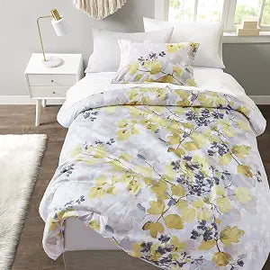 Madison Park Essentials Twin XL Comforter Set, Bed in a Bag Yellow 6PC