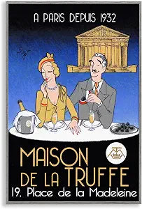 Vintage Truffles Champagne Plaid, 12 x 18 Inch Framed Gicle Print