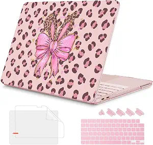 Mektron Printed Case for MacBook Neo 13 inch 2026 Release Model A3404, A18 Pro chip Laptop Protective Hard Shell with 13-inch (Diagonal) Liquid Retina Display+ Keyboard Cover, Cute Cheetah Bows