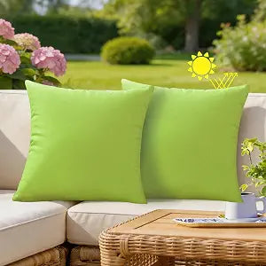 VAKADO Outdoor Waterproof Throw Pillow Covers 18x18 Set of 2 Green