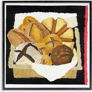 Rustic Bread Box Still Life, 12 x 12 Inch Framed Gicle Print