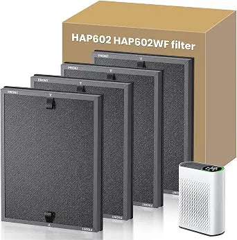 4 Pack HAP602 Replacement Filter for ECOSELF HAP602 HAP602WF Air Purifier