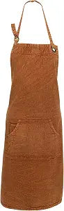 Boston International Apron with Front Pocket Premium Cotton Kitchen Cooking Baking Chef Gifts Aprons, One Size Fits Most Adults, Rust Stonewashed