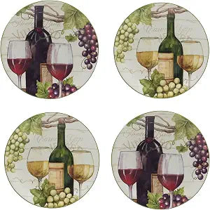 Certified International Meadow Brook 9" Salad/Dessert Plates, Set of 4, 2 Assorted Designs