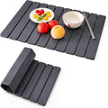 Stone Drying Mat for Kitchen Counter, 24"L x 16" W Quick Stone Dish Drying Mat Diatomaceous Earth Super Fast Absorbent Collapsible Countertop Kitchen Mats