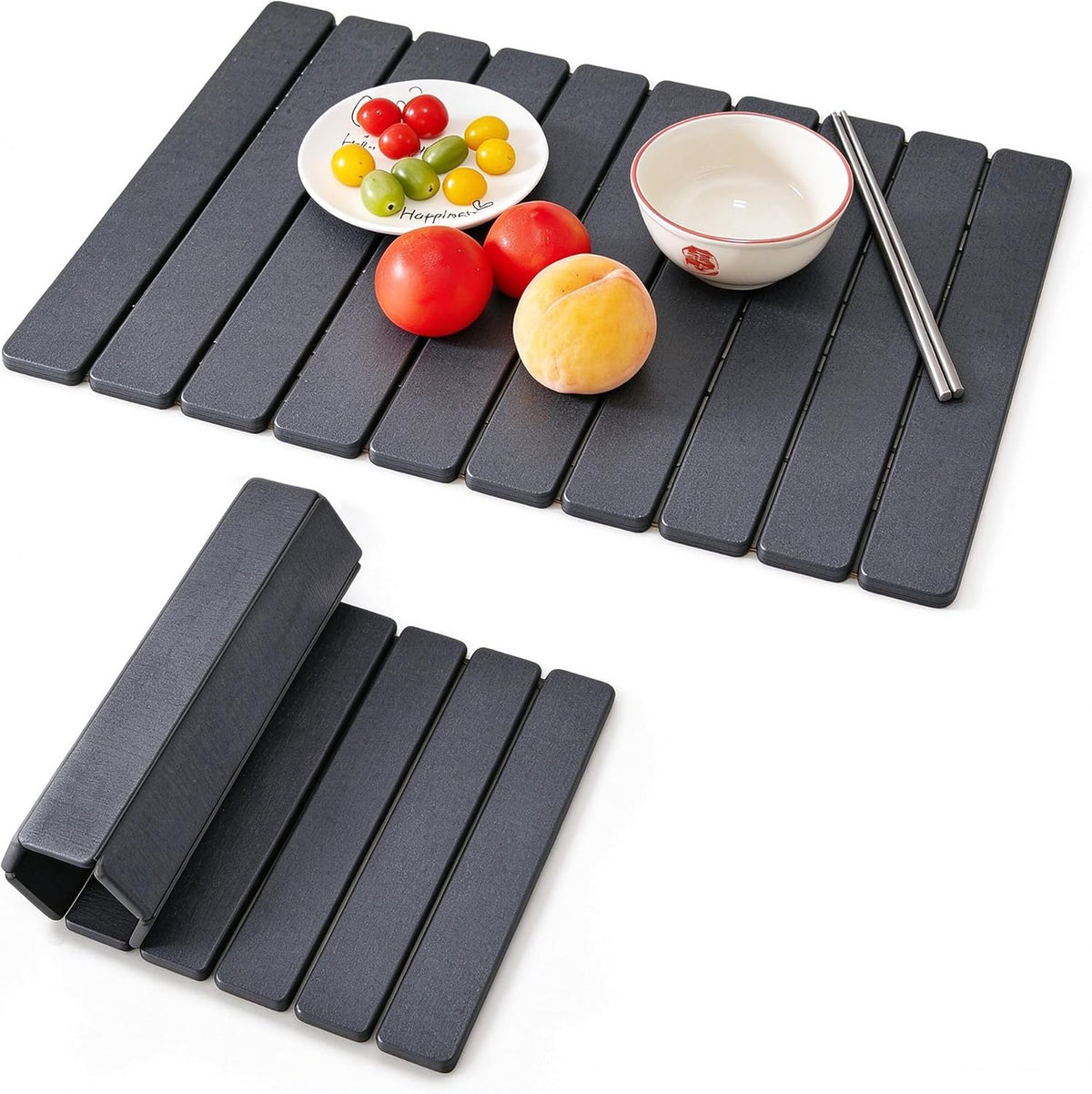 Stone Drying Mat for Kitchen Counter, 24"L x 16" W Quick Stone Dish Drying Mat Diatomaceous Earth Super Fast Absorbent Collapsible Countertop Kitchen Mats