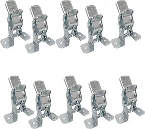 Bulldog Clamp (10 Pack) Spring Grip Garage Closet Wall Organizer for Brooms, Mops, Rakes, Etc.